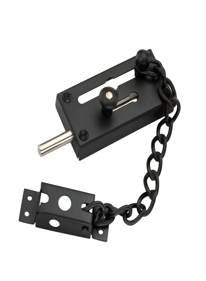 Sardar DL-07 Stainless Steel Door Latch with Chain for Home Security (Black) - Image 4